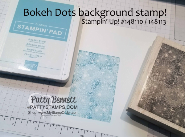 New Bokeh Dots background stamp from Stampin' UP! #148110 available in my online store www.MyStampOrder.com