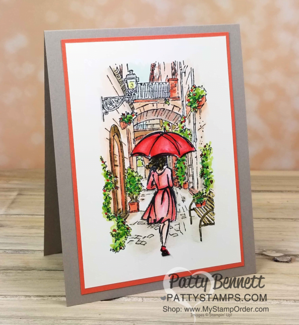 Mediterranean Moments handmade card colored with Stampin' Blends alcohol markers, by Patty Bennett, www.PattyStamps.com