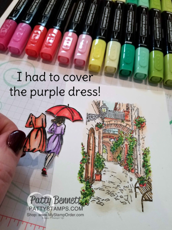 Mediterranean Moments handmade card colored with Stampin' Blends alcohol markers, by Patty Bennett, www.PattyStamps.com