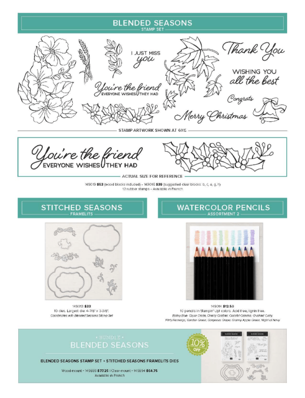 New Watercolor pencils, and Color your Season bundle - limited time offer, Aug. 2018 from Stampin' UP! shop www.MyStampOrder.com New Watercolor pencils, and Color your Season bundle - limited time offer, Aug. 2018 from Stampin' UP! shop www.MyStampOrder.com
