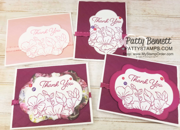 Blended Season Limited Time offer bundle from Stampin' UP! August 2018. Card with Tufted embossing folder background by Patty Bennett, www.PattyStamps.com Blended Season Limited Time offer bundle from Stampin' UP! August 2018. Card with Tufted embossing folder background by Patty Bennett, www.PattyStamps.com