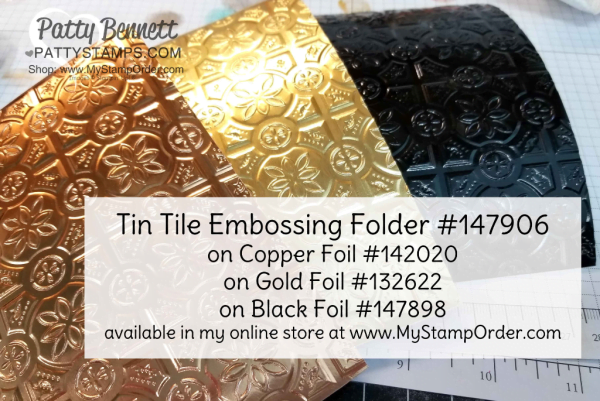 Amazing Tin Tile embossing folder from Stampin' Up! - order #147906 at www.MyStampOrder.com Amazing Tin Tile embossing folder from Stampin' Up! - order #147906 at www.MyStampOrder.com