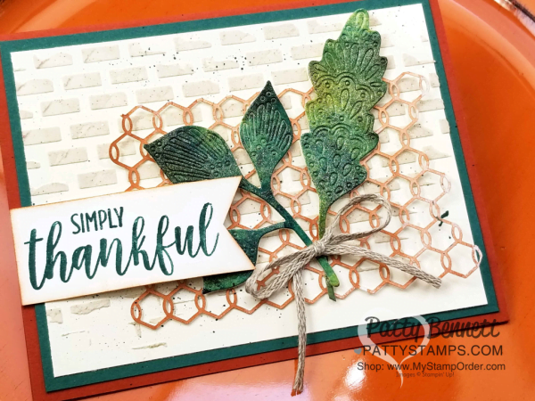 Falling for Leaves fall card ideas featuring Brusho Crystal Colour, watercolor paper, Copper Shimmer paint, chicken wire elements and embossing paste background by Patty Bennett. Stampin' UP! paper crafting supplies available at www.MyStampOrder.com Falling for Leaves fall card ideas featuring Brusho Crystal Colour, watercolor paper, Copper Shimmer paint, chicken wire elements and embossing paste background by Patty Bennett. Stampin' UP! paper crafting supplies available at www.MyStampOrder.com
