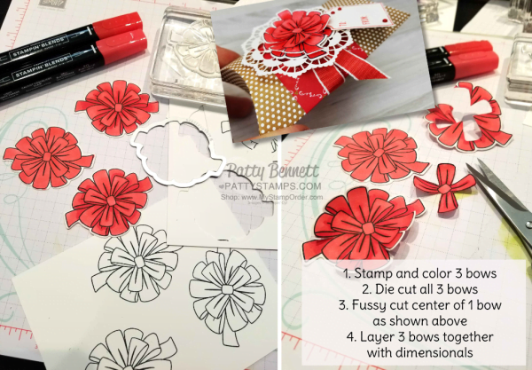 Pillow Boxes from Stampin' UP! perfect for giving gift cards anytime of year! Layered bows from the Bring on the Presents bundle. #149926 at www.MyStampOrder.com. Project by Patty Bennett www.PattyStamps.com Pillow Boxes from Stampin' UP! perfect for giving gift cards anytime of year! Layered bows from the Bring on the Presents bundle. #149926 at www.MyStampOrder.com. Project by Patty Bennett www.PattyStamps.com