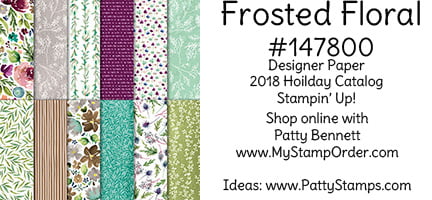 147800 frosted floral designer paper stampin up holiday catalog pattystamps