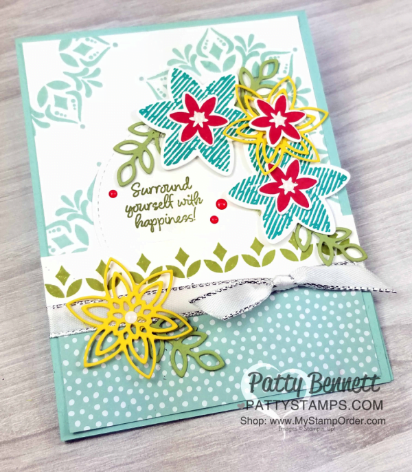 Happiness Surrounds stamp set and coordinating Snowfall Thinlit dies - Limited time offer from Stampin' UP! for cardmakers and papercrafters!  Cards by Patty Bennett www.PattyStamps.com