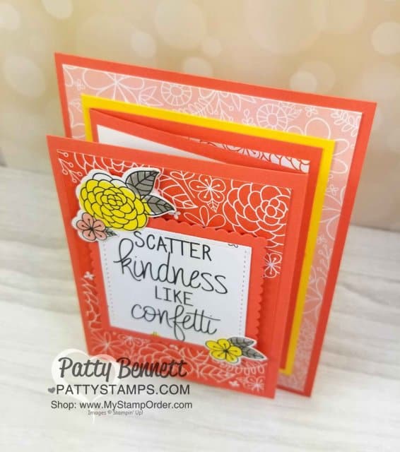 Big Plans Memories & More fold out card idea featuring Stampin' Up! card pack, by Patty Bennett. www.PattyStamps.com