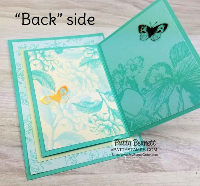 Tea Room Memories & More fold out card idea featuring Stampin' Up! card pack, by Patty Bennett. www.PattyStamps.com