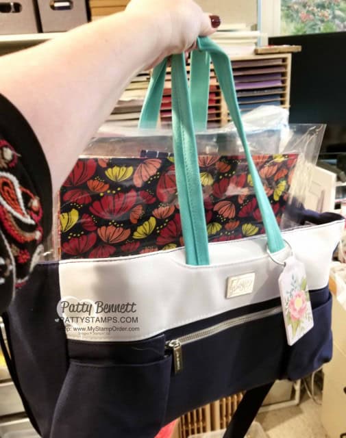Join the Stampin' Up! family and my nation-wide team, the "Luv 2 Stamp Group" during Sale-a-Bration 2019 and you can select this Craft & Carry tote as part of your starter kit! www.PattyStamps.com