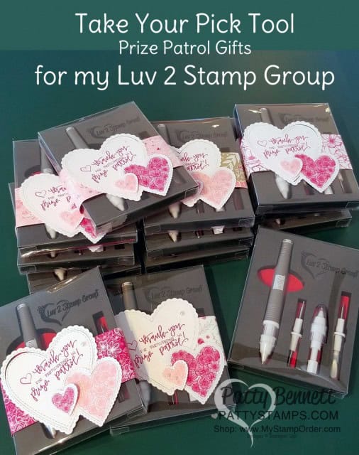 Take Your Pick Tool from Stampin' UP! in custom Luv 2 Stamp Group packaging. Must-have tool for paper crafters and card makers!! www.PattyStamps.com