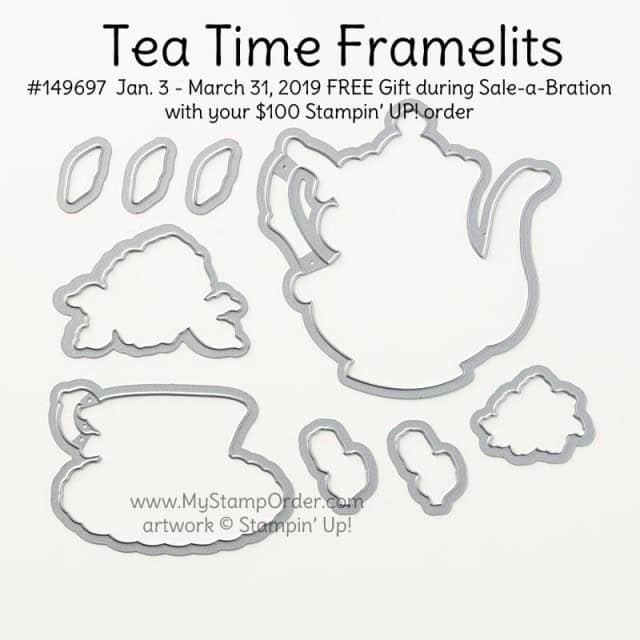 Stampin' UP! Tea Time Framelits set #149697 www.PattyStamps.com