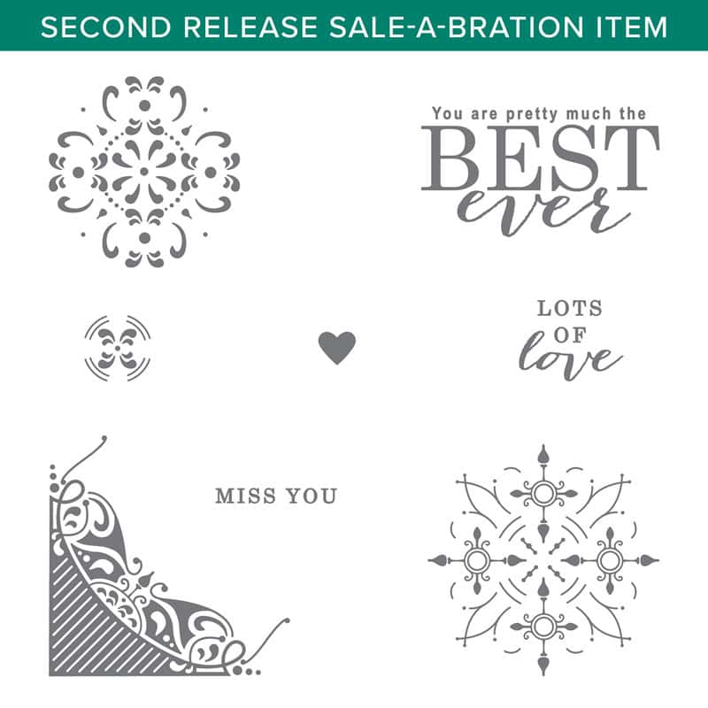 Stampin' UP! All Adorned stamp set Sale-a-Bration free gift with purchase 2019. www.PattyStamps.com
