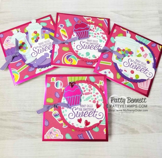 How Sweet It Is Birthday Card idea - Stampin' Up! supplies available from Patty Bennett www.PattyStamps.com