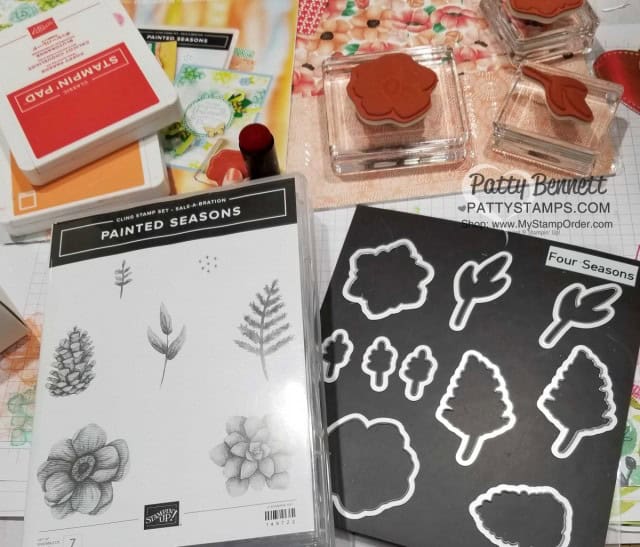 Painted Seasons Sale-a-Bration bundle handmade card supplies. Patty Bennett www.PattyStamps.com
