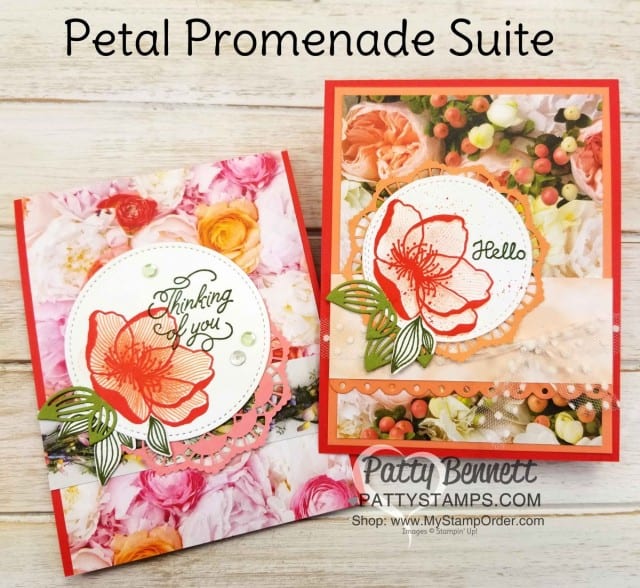 Stampin' UP! Petal Promenade paper card idea by Patty Bennett www.PattyStamps.com