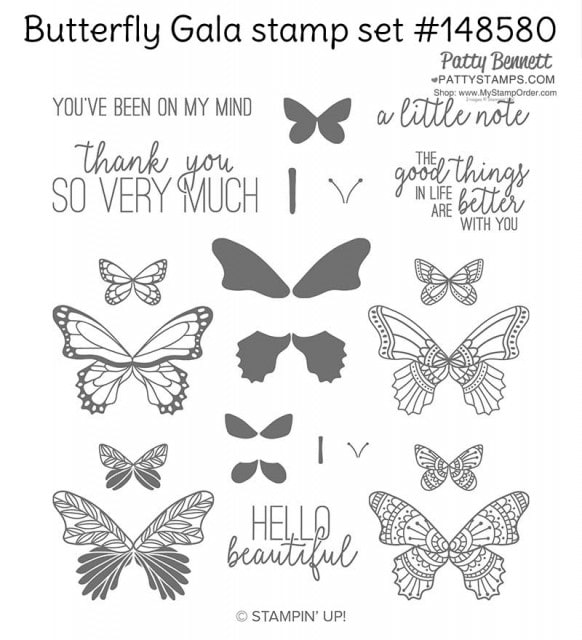Butterfly Gala stamp set from Stampin' UP!  #148580 at www.MyStampOrder.com