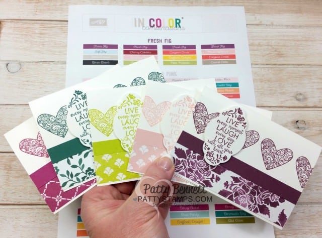 Stampin' UP! Ribbon of Courage stamp set - designed by Patty Bennett in honor of my mom's battle with Cancer. Great set for hope, encouragement, thank you and love you! www.PattyStamps.com