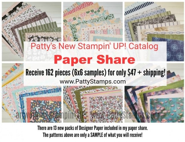 Stampin' UP! catalog 2019 2020 Paper Share offer by Patty Bennett www.PattyStamps.com