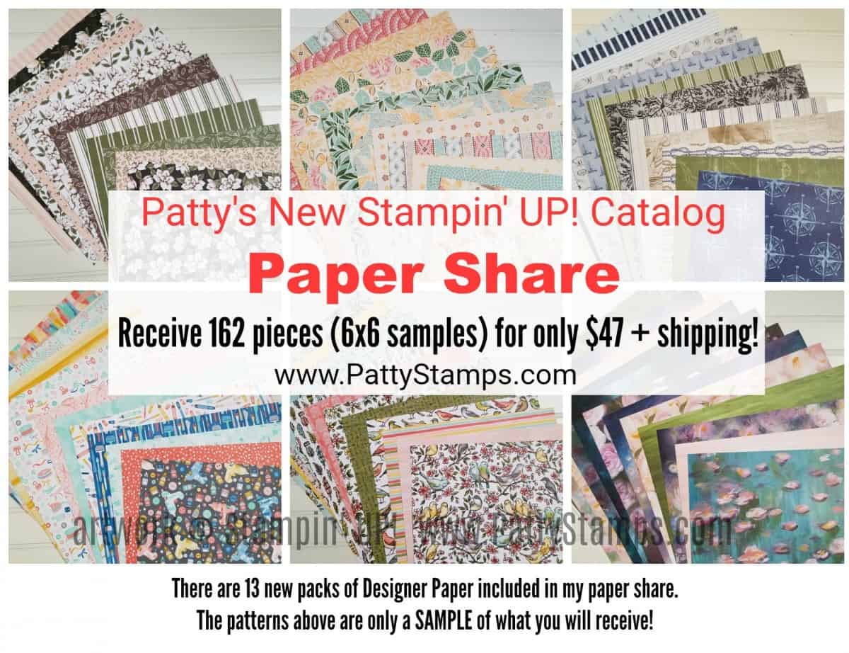 Stampin' UP! catalog 2019 2020 Paper Share offer by Patty Bennett www.PattyStamps.com