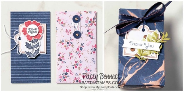 Everything is Rosy paper crafting / card making product medley available while supplies last from Stampin' Up! May 2019. Kit includes stamp set, framelit dies, 6x6 paper stack, rose gold foil paper, die cuts, ribbon and Rose Gold Shimmer paint. www.PattyStamps.com