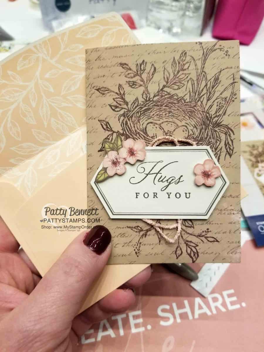 May 2019 Stampin' Up! Paper Pumpkin kit: Hugs from Shelli! Order now before May 10th! www.PattyStamps.com