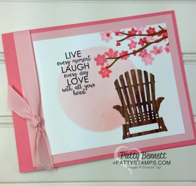 Stampin' UP! Ribbon of Courage stamp set - designed by Patty Bennett in honor of my mom's battle with Cancer. Great set for hope, encouragement, thank you and love you! www.PattyStamps.com