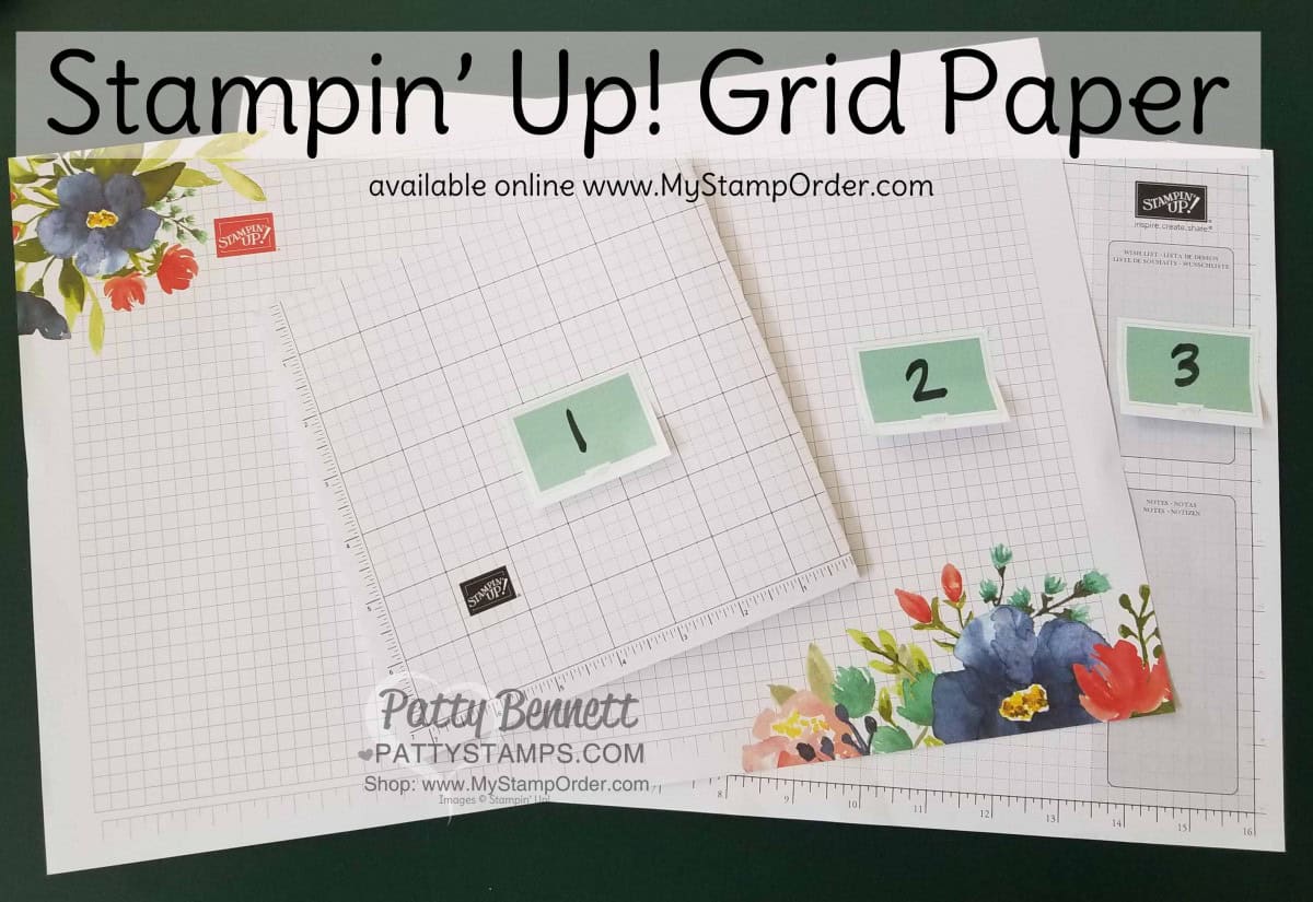Stampin' UP! Grid sheets are fantastic for keeping your crafting area neat and tidy, measuring, aligning your items or stamped image perfectly straight, and more! www.MyStampOrder.com
