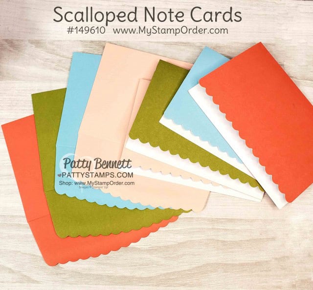 Stampin' UP! Scalloped Note Card #149610 Patty Bennett www.PattyStamps.com