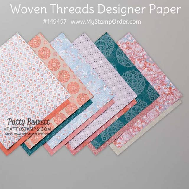 149497 Woven Threads designer paper from Stampin' Up! for papercrafting and cardmaking. www.MyStampOrder.com