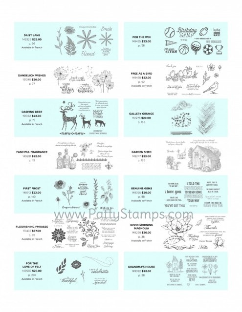 Stampin' Up! Cling Mount Stamps available in the 2019 2020 annual catalog. Patty Bennett www.PattyStamps.com order online www.MyStampOrder.com