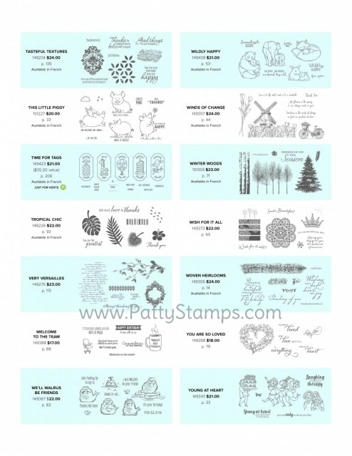Stampin' Up! Cling Mount Stamps available in the 2019 2020 annual catalog. Patty Bennett www.PattyStamps.com order online www.MyStampOrder.com