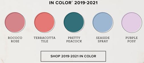 Stampin' Up! 2019 2021 In Colors available online at www.MyStampOrder.com