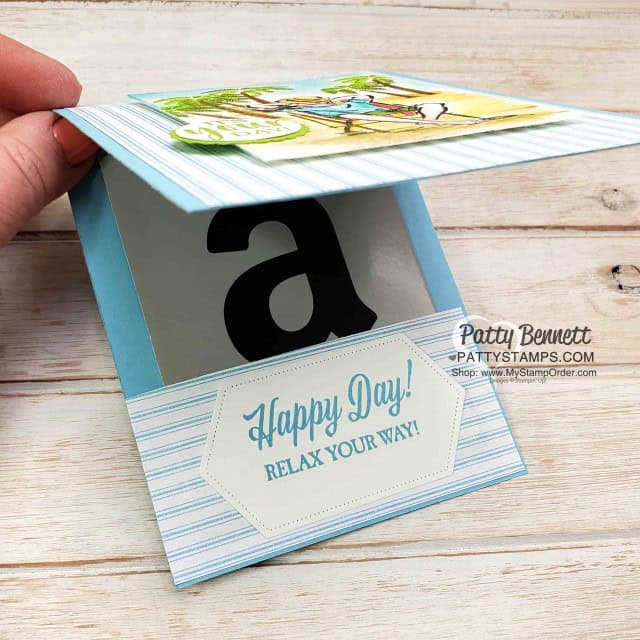 Birthday card and Amazon Gift Card Holder for Eric featuring Stampin' Up! stamp sets: A Good Man and Friend Like You. Stamped on Watercolor paper and colored with Stampin' UP! watercolor pencils and Aqua Painter, by Patty Bennett www.PattyStamps.com