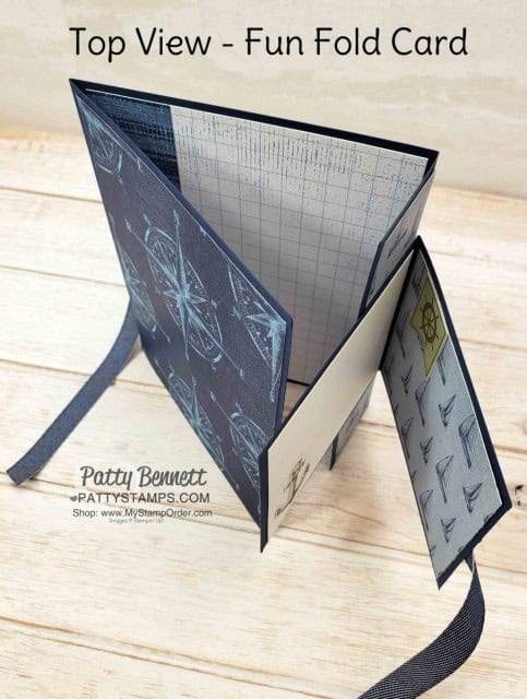 Stampin' UP! Come Sail Away Fun Fold Card with video tutorial, by Patty Bennett www.PattyStamps.com