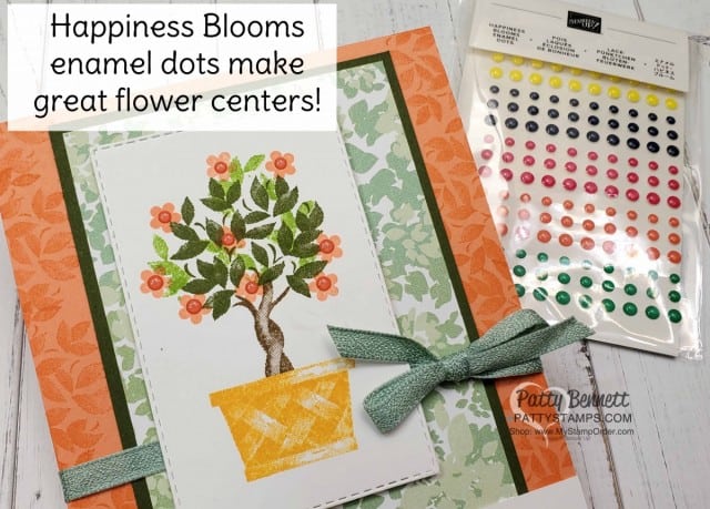 Beauty & Joy stamp set - Stampin' Up! 2019 Holiday Catalog. Topiary tree card idea for spring or summer by Patty Bennett www.PattyStamps.com