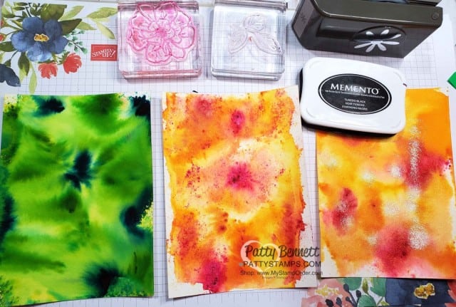 Stampin' UP! Pigment Sprinkles #149663 and Watercolor Paper. By Patty Bennett www.PattyStamps.com
