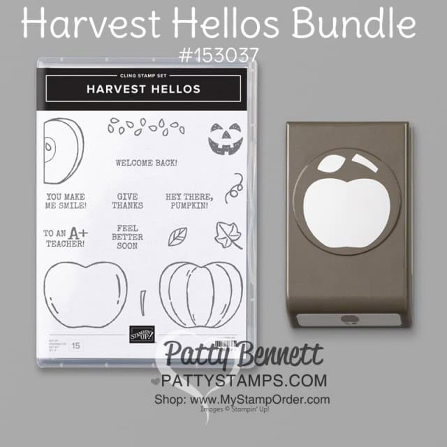 Stampin' UP! Harvest Hellos apple and pumpkin bundle #153037 www.PattyStamps.com