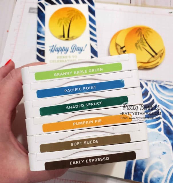 Color Combo for Stampin' UP! Friend Like You stamp set Happy Day card for my Luv 2 Stamp Group Maui Trip Achievers. www.PattyStamps.com