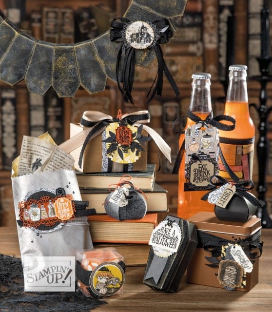 Stampin' UP! Halloween Monsterr Bash suite of products for handmade treats, home decor and party favors!! Shop online www.PattyStamps.com