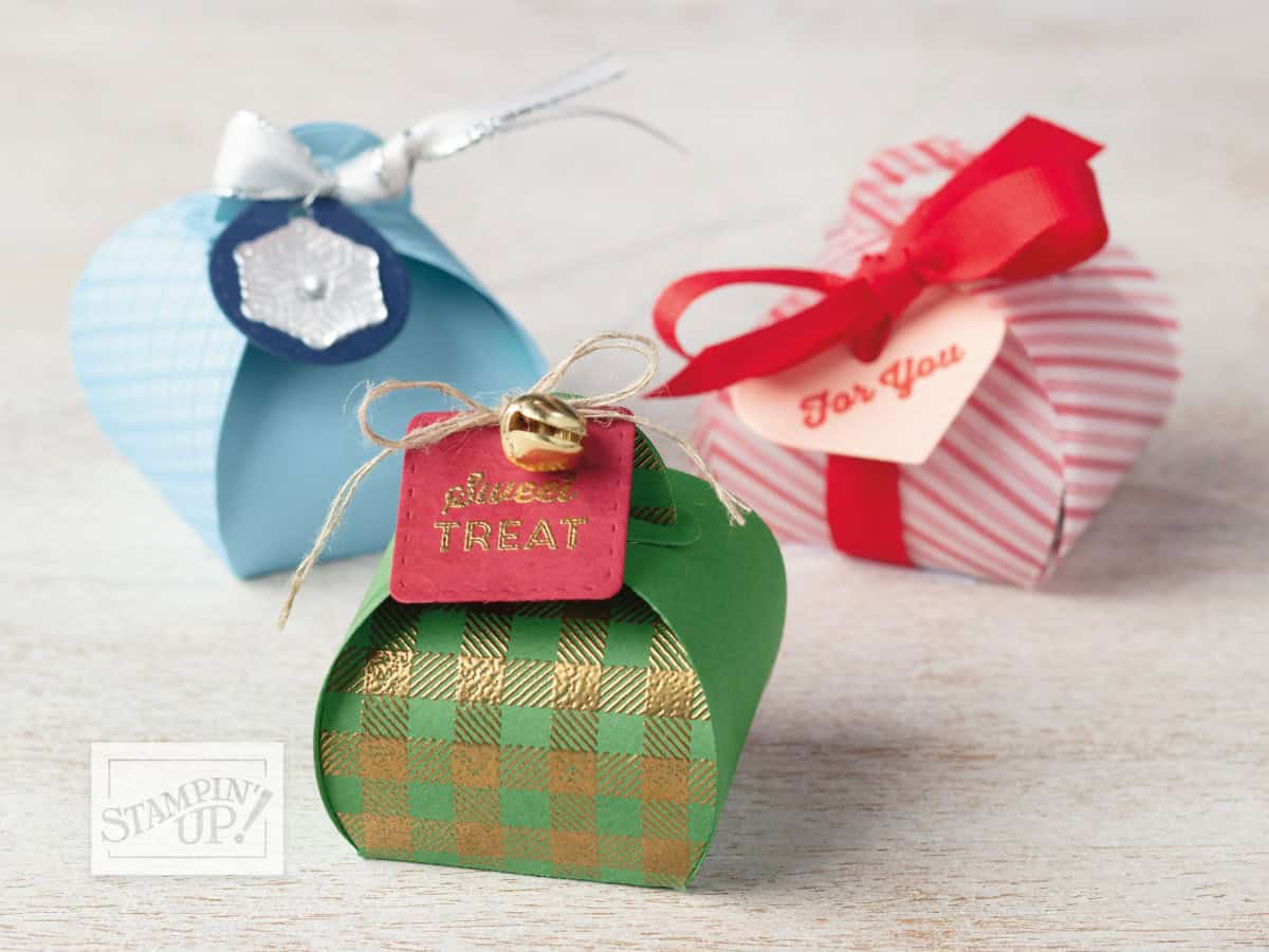 Stampin' UP! Mini Curvy Keepsakes die - Gift Giving Packaging idea for Christmas #150644 www.PattyStamps.com