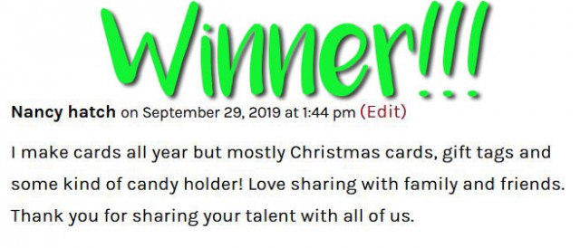 Winner Stampin' UP! Tea Together Blog Candy from PattyStamps!  Sept. 2019