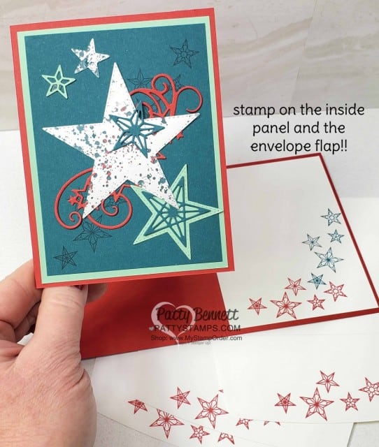 So Many Stars Stampin Up bundle card idea featuring Mercury Glass acetate star. www.PattyStamps.com