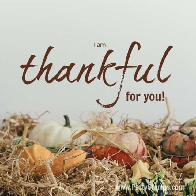 Thankful for you this Thanksgiving. Bennett family 2019 www.PattyStamps.com