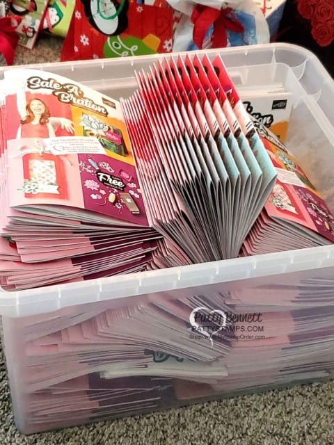 Stampin Up 2020 Sale-a-Bration catalog mailing from Patty Bennett www.PattyStamps.com