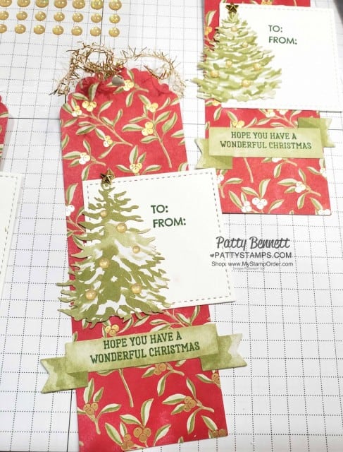 Most Wonderful Time Christmas Gift Tags featuring Stampin' Up! product medley #150705 www.MyStampOrder.com