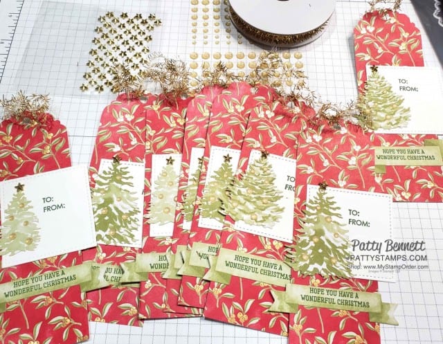 Most Wonderful Time Christmas Gift Tags featuring Stampin' Up! product medley #150705 www.MyStampOrder.com