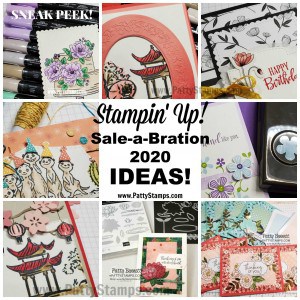 Stampin Up 2020 Sale-a-Bration tips, samples and ideas + video product review by Patty Bennett www.PattyStamps.com