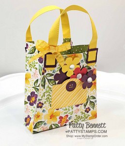 All Dressed Up Dies with Best Dressed Designer Paper Stack from Stampin' UP! create this adorable paper purse! Easy to make! by Patty Bennett www.PattyStamps.com