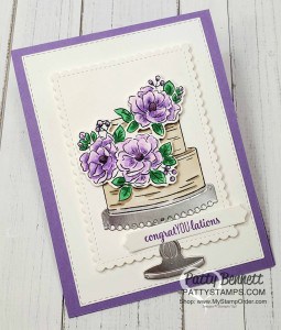 Happy Birthday to You Sale-a-Bration 2020 stamp set from Stampin Up paired with limited edition Birthday dies to die cut the cake, stand and flowers! by Patty Bennett www.PattyStamps.com