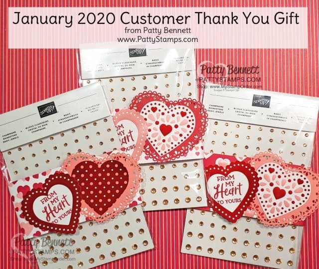Customer Thank You Gift for January Stampin' UP! orders from Patty Bennett, www.PattyStamps.com